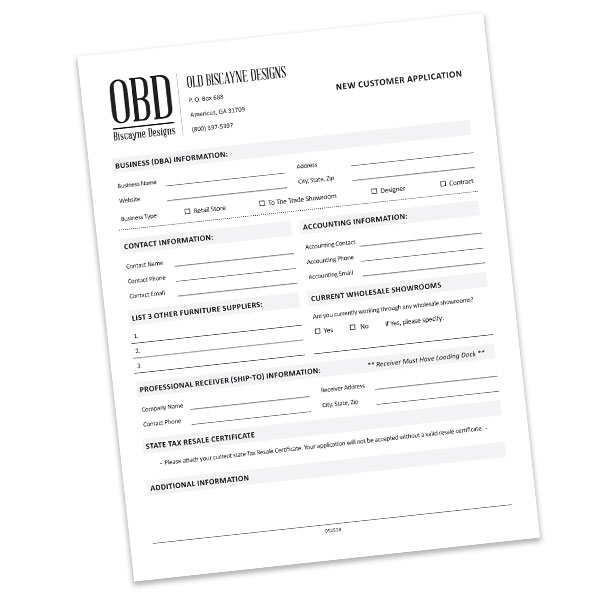 New Customer Application