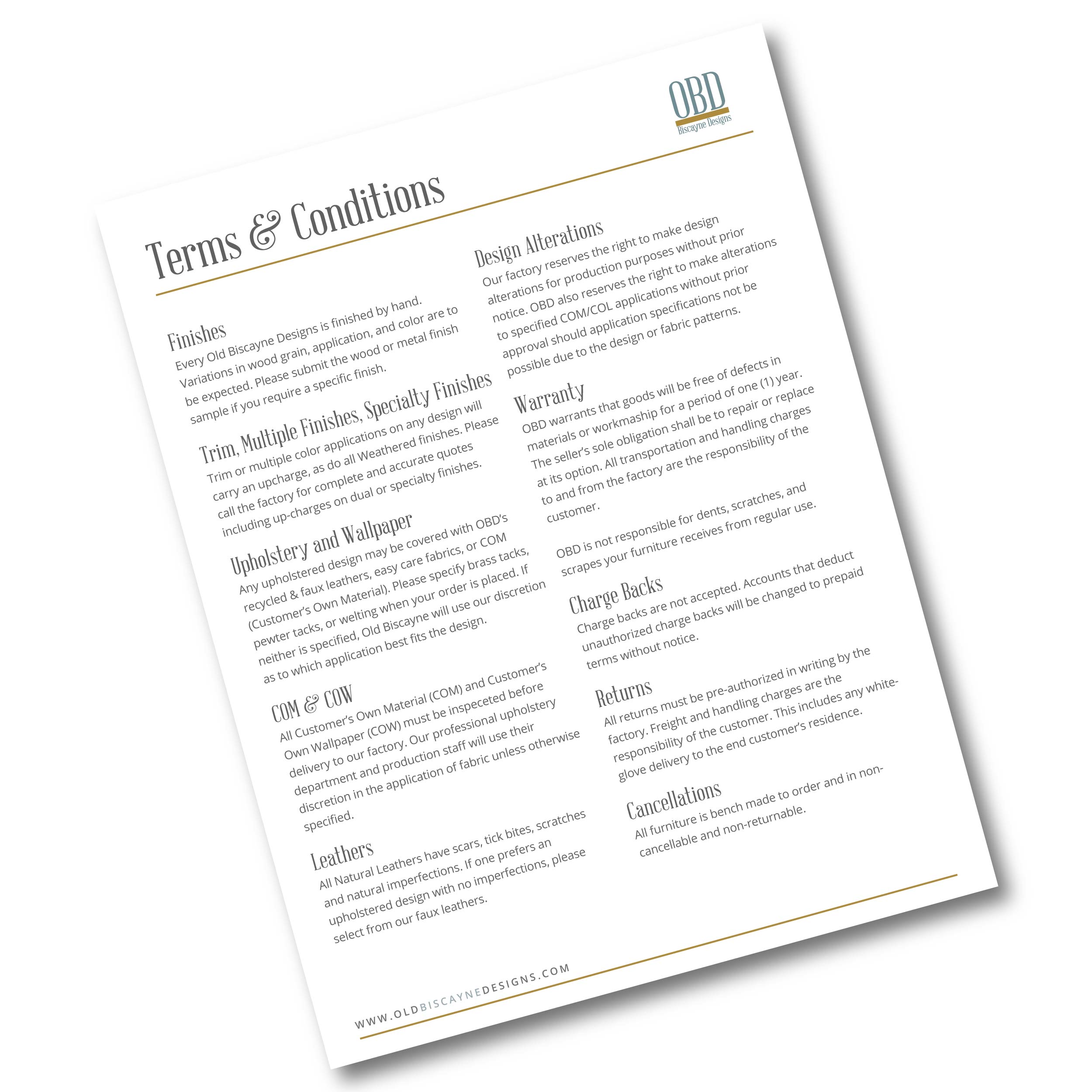 A - Terms & Conditions