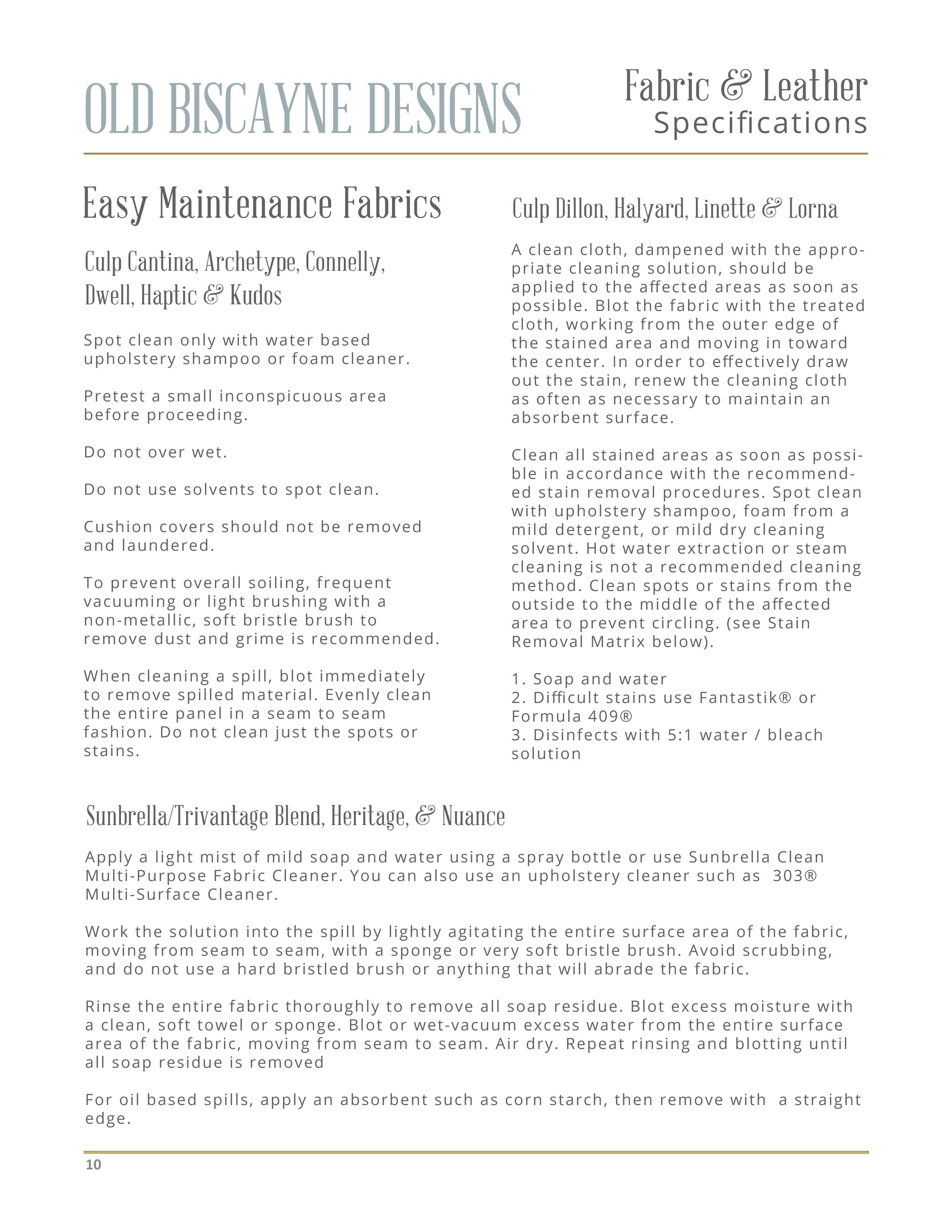 10 Specifications